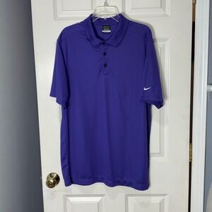 Nike Golf Dri-FIT Polo Shirt Mens XL Purple Short Sleeve Swoosh Logo
